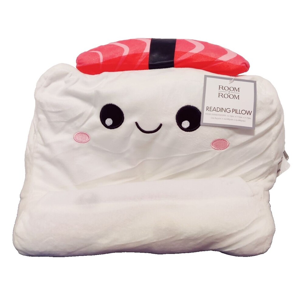 Book Lovers Sushi Reading Pillow 11.75in x 7.75in Hold Books or Tablets NEW